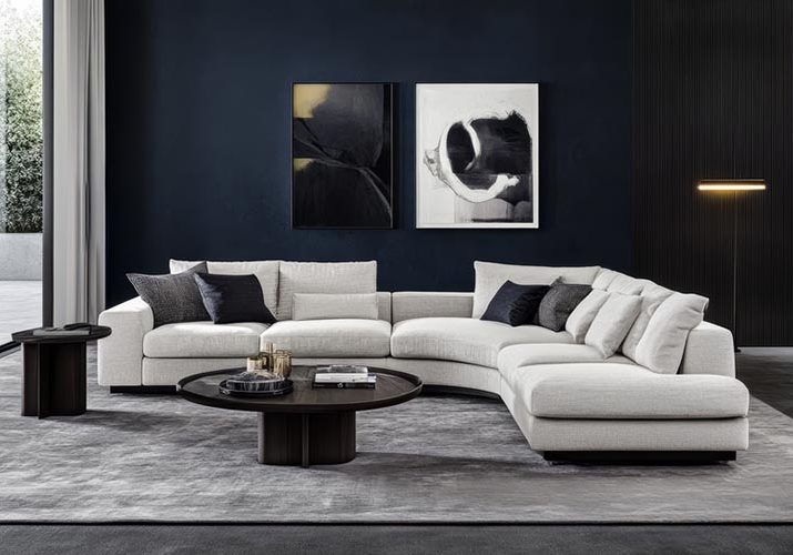 Navy and grey lounge